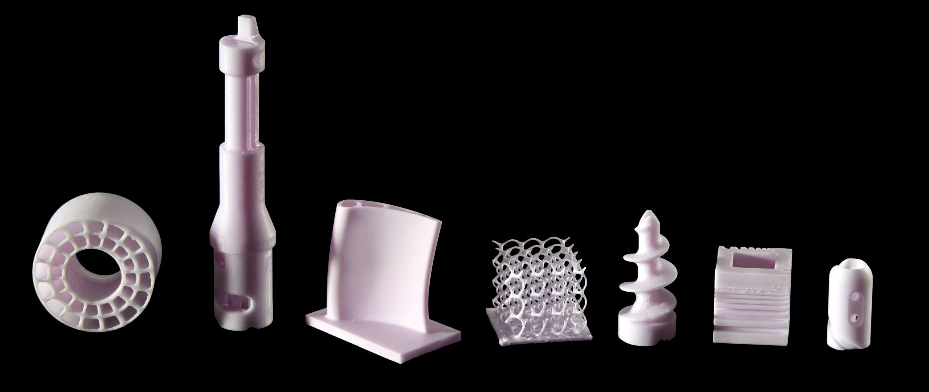 different shapes of white components